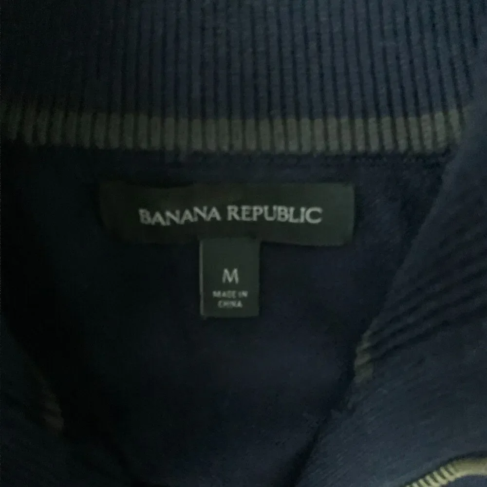 Banana Republic Navy Blue Full Zip Sweater Jacket Men's Medium
